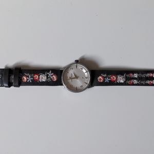 Lucky Brand  Embroidered Leather Watch